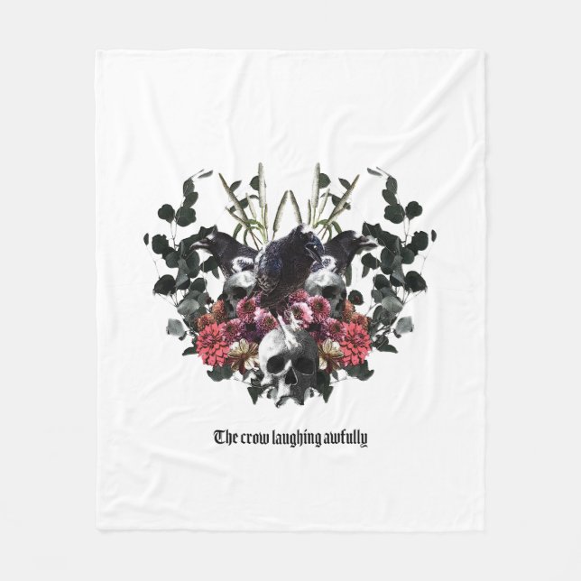 The Crow Laughing Awfully Fleecefilt (Framsidan)