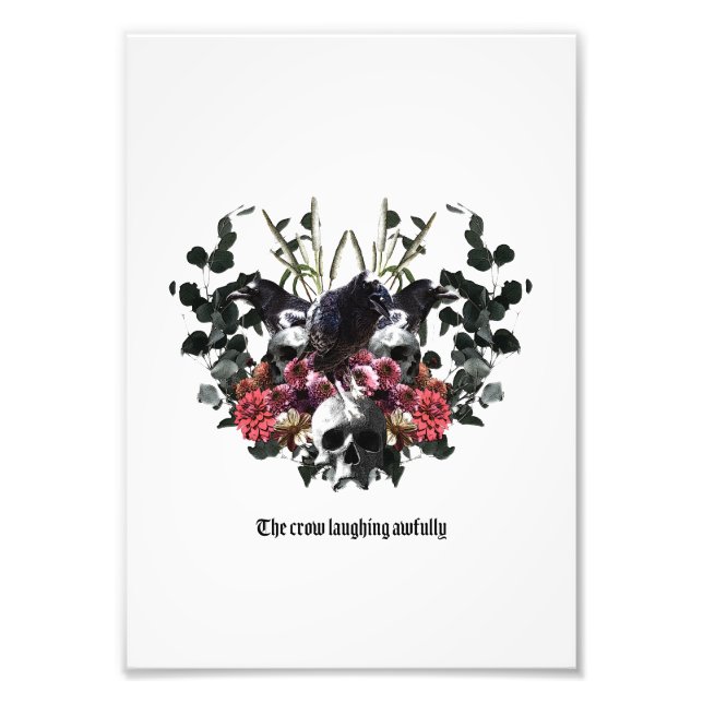 The Crow Laughing Awfully Fototryck (Framsidan)