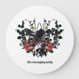 The Crow Laughing Awfully Stor Klocka