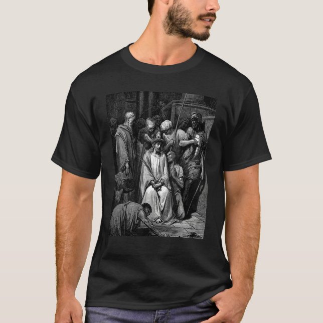 The Crown of Thorns Gustave Dore Biblical Art T Shirt (Framsida)
