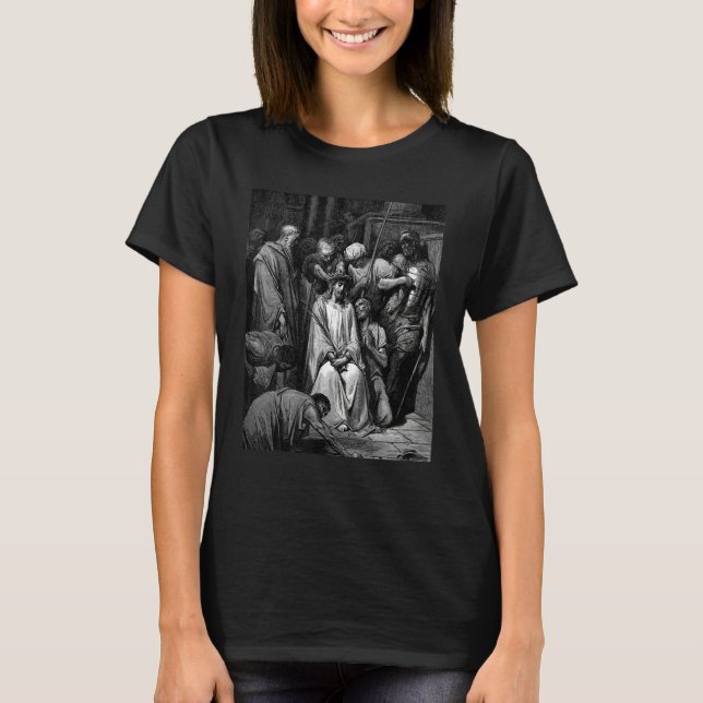 The Crown of Thorns Gustave Dore Biblical Art T Shirt (Framsida)