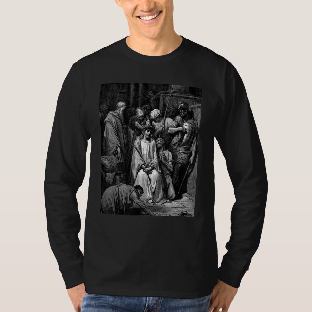 The Crown of Thorns Gustave Dore Biblical Art T Shirt (Framsida)