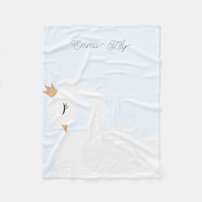 The Crowned Swan Fleecefilt (Framsidan)