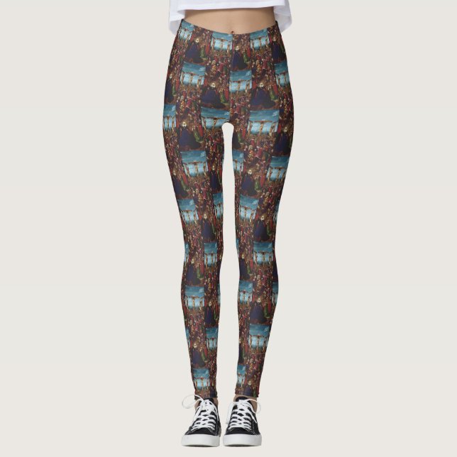 The Crucifixion by Van Eyck Leggings (Framsida)