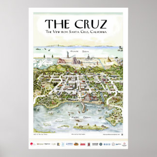"The Cruz" Vyn från Santa Cruz, CA Poster