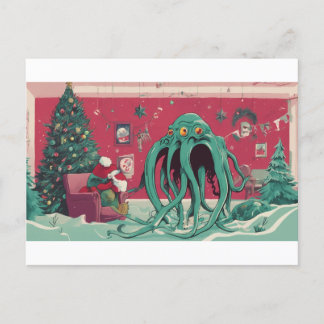 The Cthulhu Spirits of Christmas Helg Vykort
