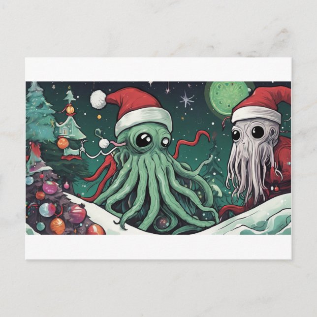 The Cthulhu Spirits of Christmas  Vykort (Framsida)