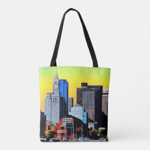 The Custom House Boston USA Affischkort Magnet Tygkasse