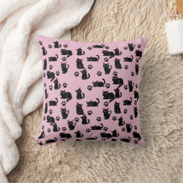 The Cutest Black Cat Pillow Gift for Cat Lovers Kudde