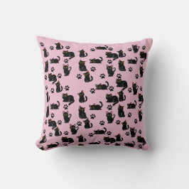 The Cutest Black Cat Pillow Gift for Cat Lovers Kudde