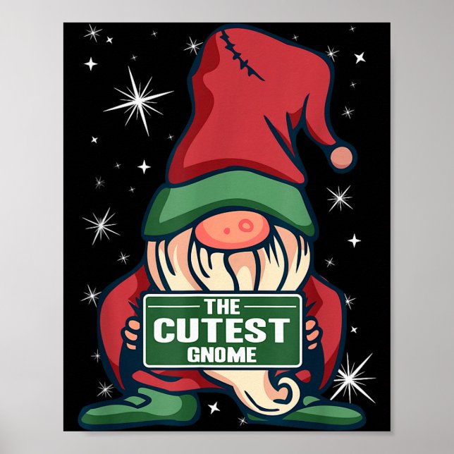 The Cutest Gnome Xmas Elf Matching Family Christma Poster (Framsidan)