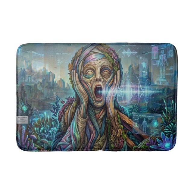 The Cybernetic Scream Art Bath Mat Badrumsmatta (Framsidan)