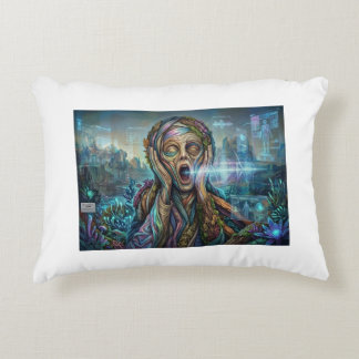 The Cybernetic Scream – Biomechanical Art Cushion Prydnadskudde