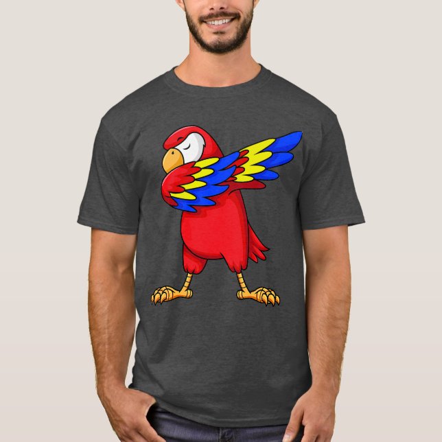 The Dabbing Parrot  Cool Parrot Gifts Shirt Dab T Shirt (Framsida)