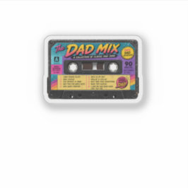 The Dad Mix Retro 80s Kassettband Klistermärken