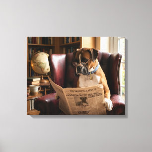 The Daily Growl Boxer Hund Edition blir Canvastryck
