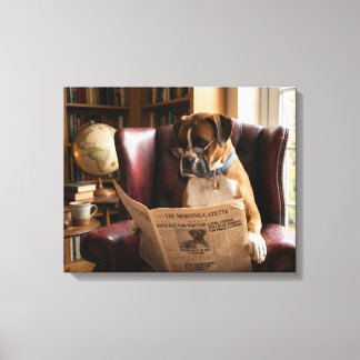 The Daily Growl Boxer Hund Edition blir Canvastryck