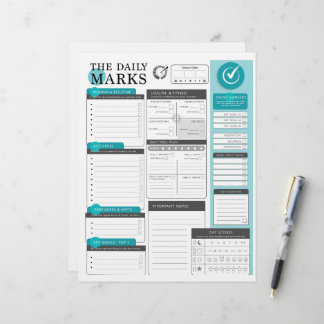 The Daily Marks - Detaljerad Dag-till-Dag Planerin Brevhuvud