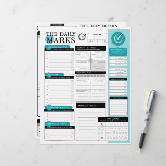 The Daily Marks - Detaljerad Daglig Planering +Det Brevhuvud