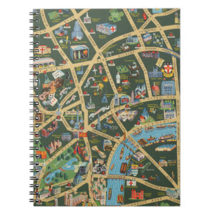 The Daily Telegraph Bild Karta of London Anteckningsbok