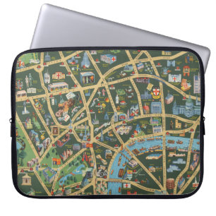 The Daily Telegraph Bild Karta of London Laptop Fodral