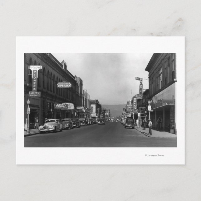 The Dalles, Oregon Main Street Town View Vykort (Framsida)