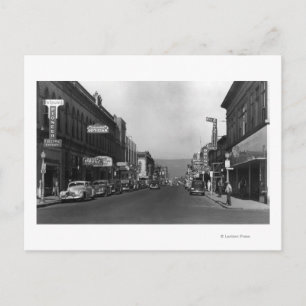The Dalles, Oregon Main Street Town View Vykort