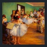 The Dance Class by Edgar Degas Poster<br><div class="desc">Edgar Degas’s The Dance Class captures the quiet intensity and elegance of ballet rehearsal with remarkable warmth and movement. Set inside a practice studio, the painting shows young dancers stretching, waiting, and adjusting their poses while their instructor observes nearby. Degas balances grace with realism, revealing both the beauty and discipline...</div>