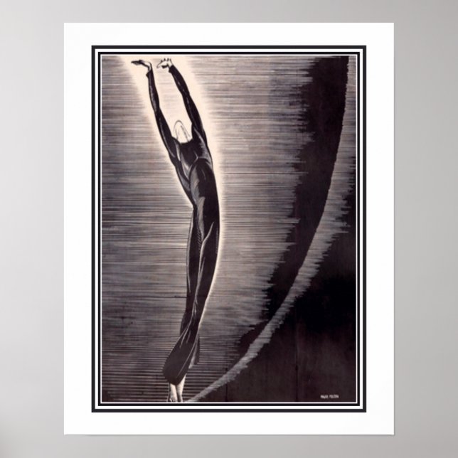 "The Dancer" Art Deco Poster (Framsidan)