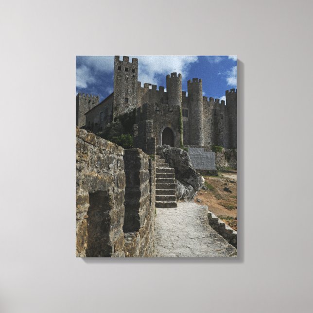 The Dark Castle, Obidos Portugal Canvastryck (Framsida)