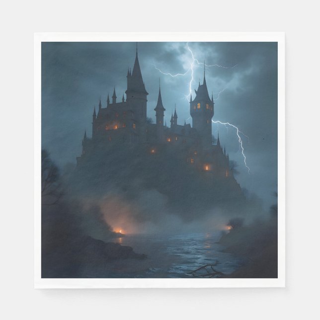 The Dark Hold – gotisk fantasiborg konst serviett Pappersservett (Framsidan)