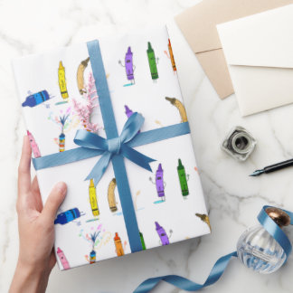 The Day the Crayons Quit Themed Wrapping Paper Presentpapper