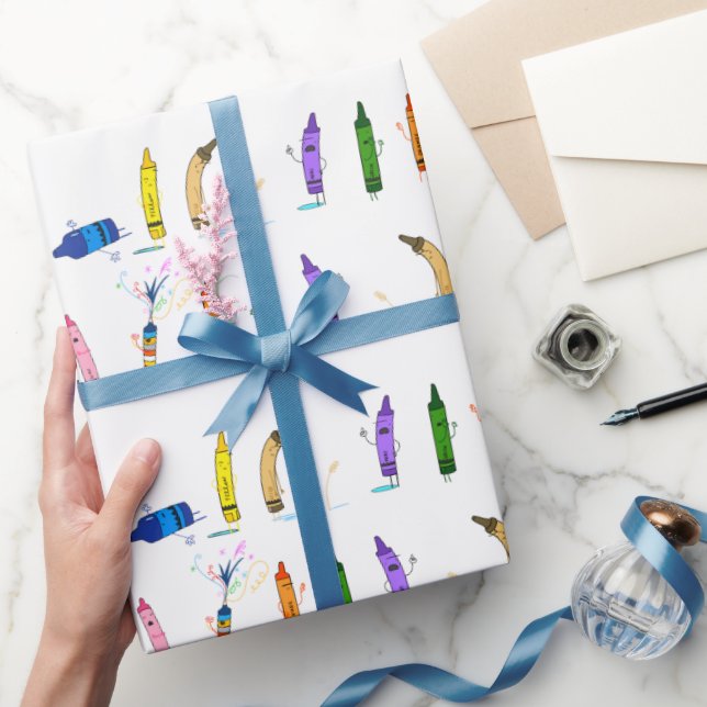 The Day the Crayons Quit Themed Wrapping Paper Presentpapper (Gifting)