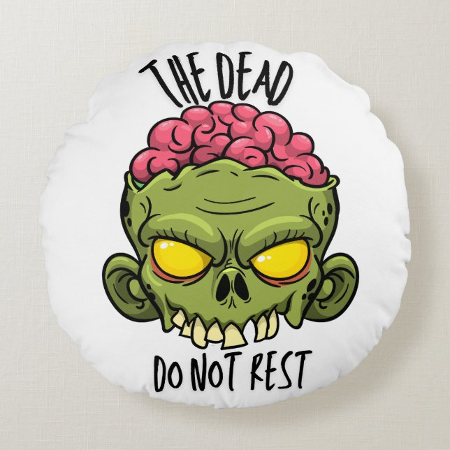 The Dead Do Not Rest - Pillow Rund Kudde (Framsidan)