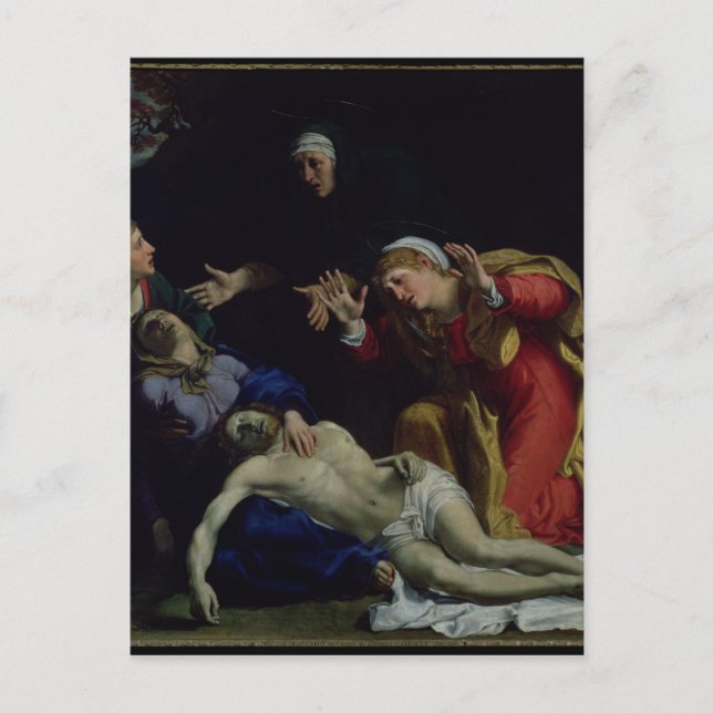 The Dead Kristus Mourned, c.1604 Vykort (Framsida)