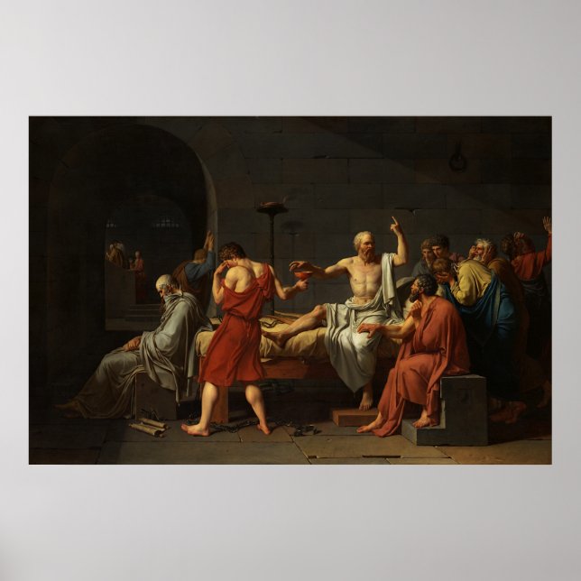 The Death of Socrates, Jacques-Louis David  Poster (Framsidan)