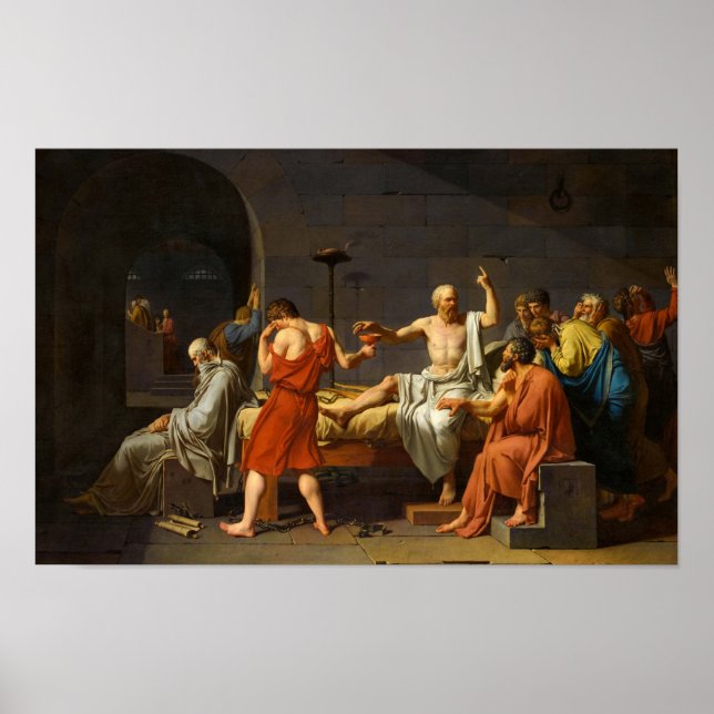 The Death of Socrates, La Mort de Socrate, 1787 Poster (Framsidan)
