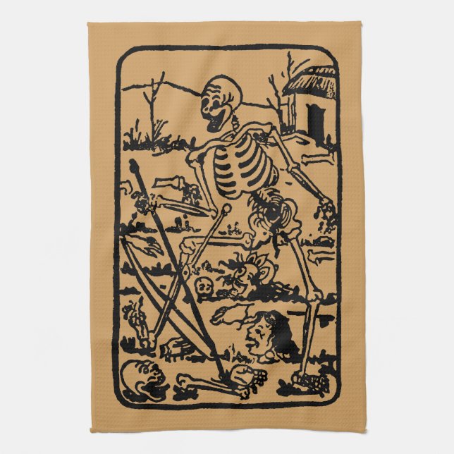 The Death - Old Indian / Asian Tarot Card Kökshandduk (Vertikal)