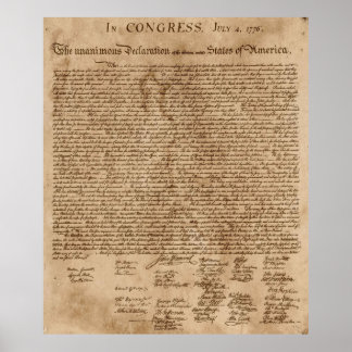 The Declaration Of Independence Poster