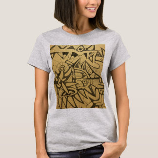 The design is incredibly detailed—it's an all-over t shirt