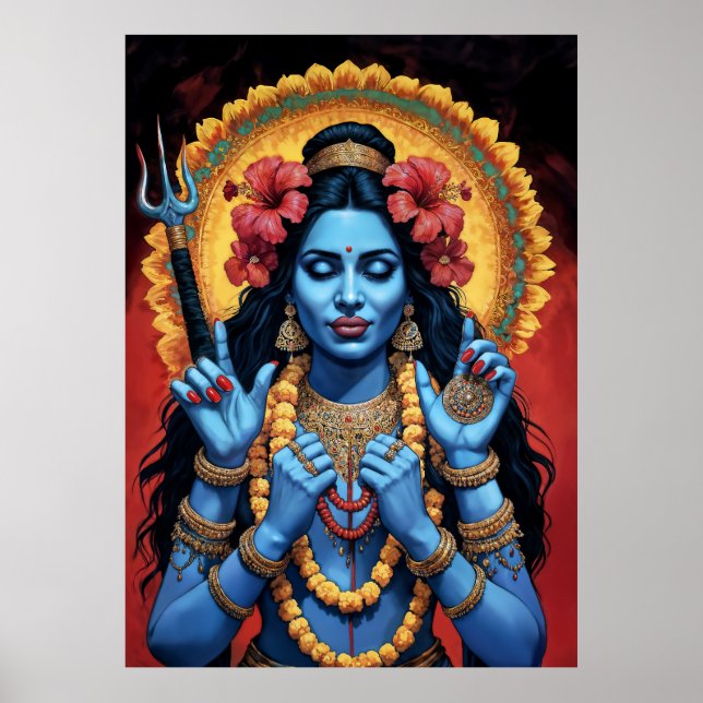 The Destroyer of Evil Goddess Kali Poster (Framsidan)
