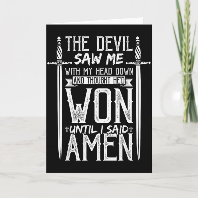 The Devil Saw Me And Thought Hed Won Until I Said  Kort (Framsida)