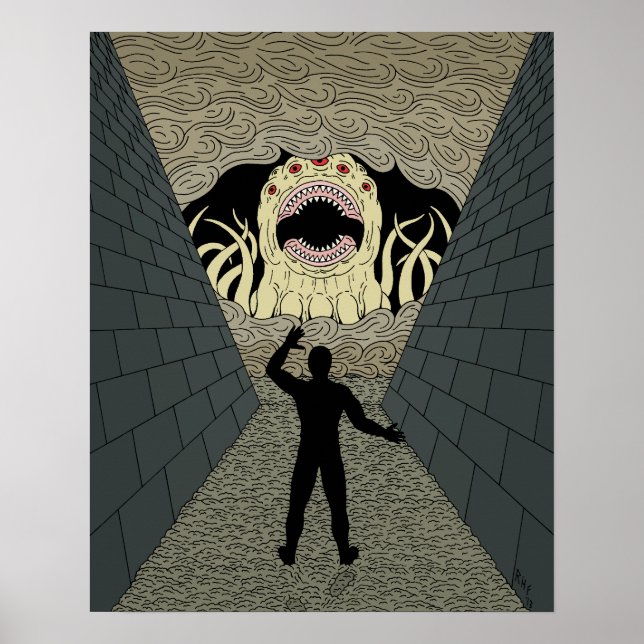 The Devourer Cometh Konstig Skräckkonst Poster (Framsidan)