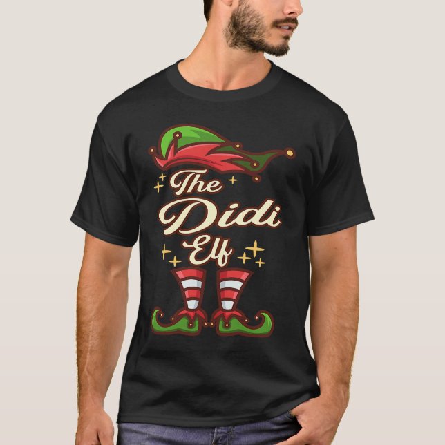 The DIDI Elf Family Group Matching PJ Christmas T Shirt (Framsida)