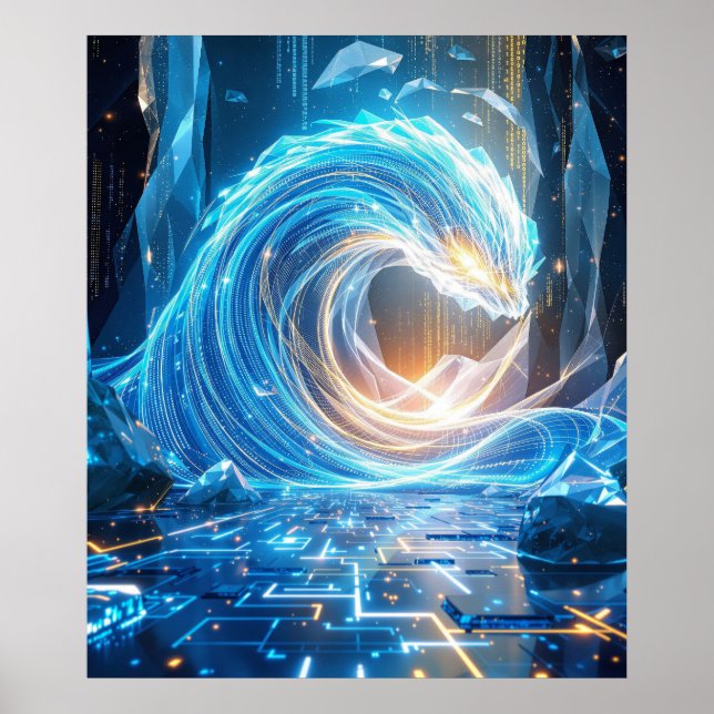 The Digital Maelstrom: Gateway to Cyber Infinity Poster (Framsidan)