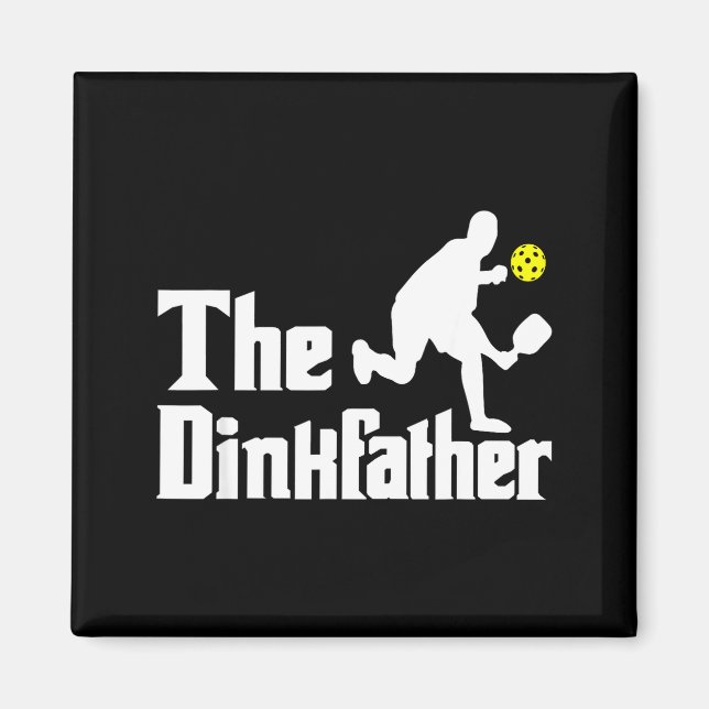 The dinkfather - rolig pickleball-spelare paddelba magnet (Framsidan)