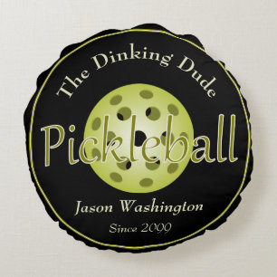 The Dinking Dude Guy / Duo Pickleball Boll Rund Kudde