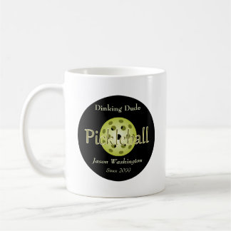 The Dinking Dude Guy Pickleball Boll blir Kaffemugg