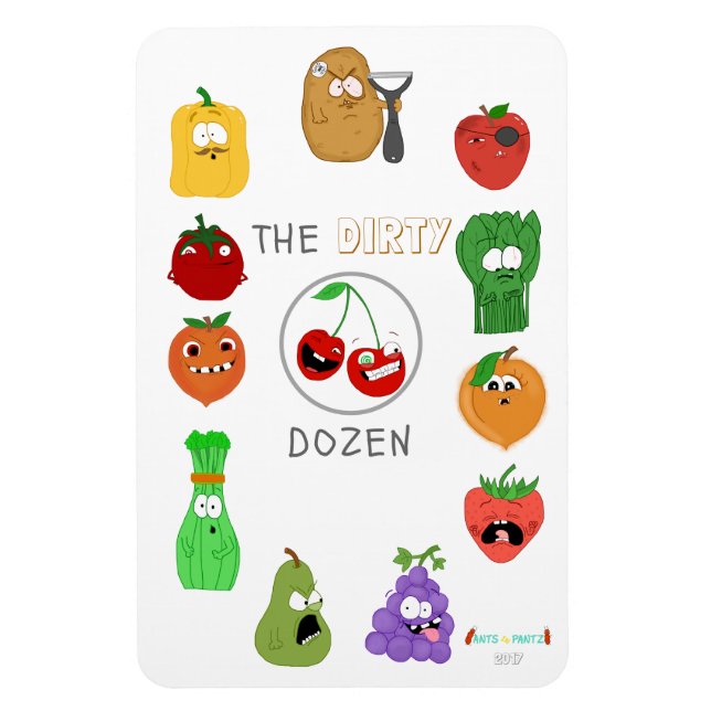 The Dirty Dozen Illustrated List - 2017 Edition Magnet (Vertikal)