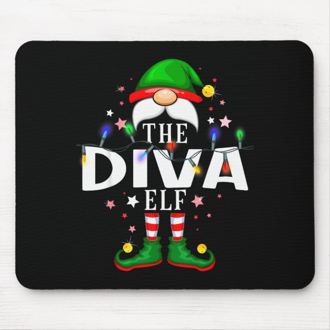 The Diva Elf Christmas Family Pajama Party  Musmatta (Framsidan)
